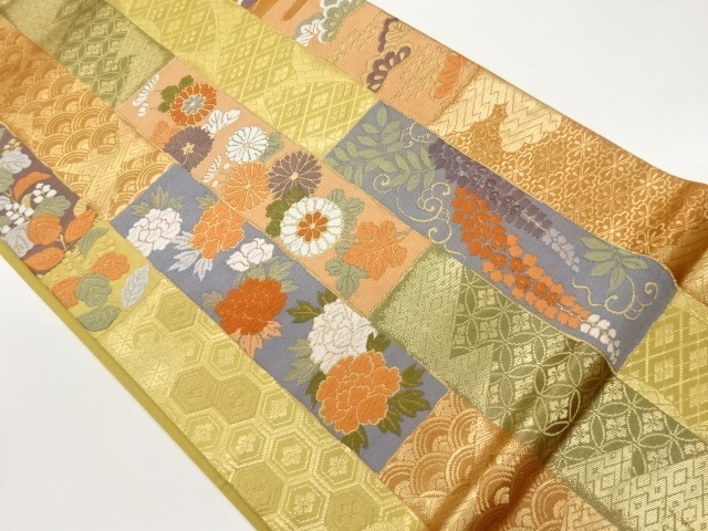 JAPANESE FUKURO OBI / WOVEN FLOWERS